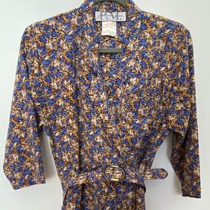 Vintage Flower belted dress